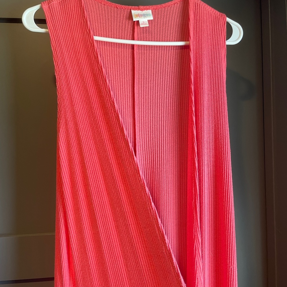 Pink Lularoe Joy vest / sleeveless cardigan